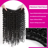 Extensions de cheveux humains bouclés Luvin, 30-34 pouces, ondulations profondes, bruts, 1, 3 ou 4 mèches, non traités, double trame 4