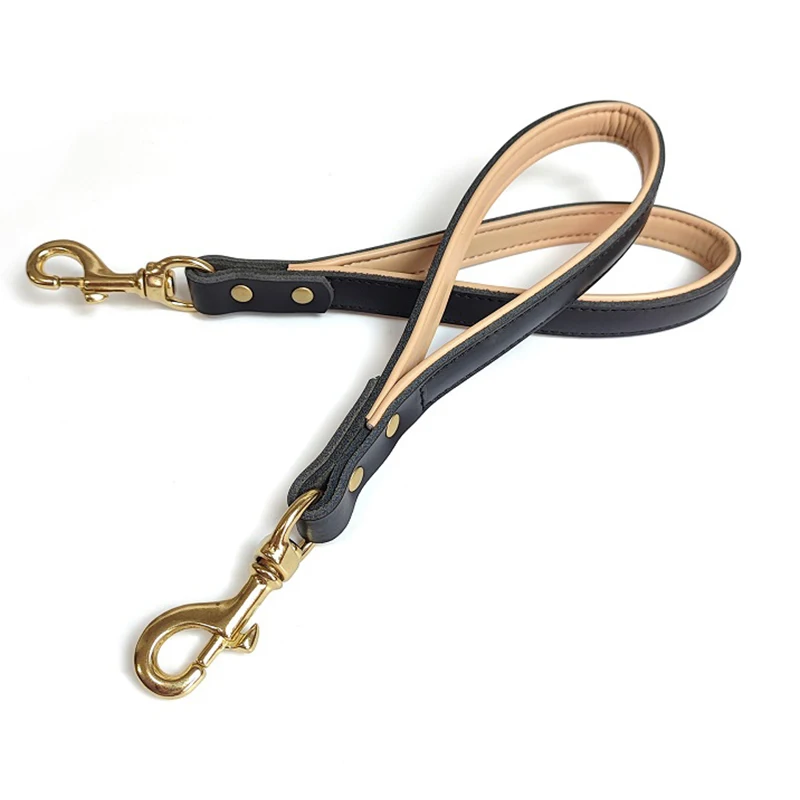 Short leash for a dog Leather Large Dog Short Leash One step Real