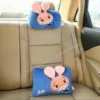 Comfortable Cartoon Headrest Back Cushion Stitch Pooh Bear Nick Judy Stuffed Anime Neck Pillow Back Cushion Car Decor Girl 3