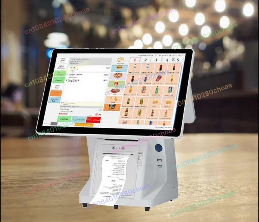 15.6+11.6 inch touch screen POS machine, with printer, all-in-one touch machine