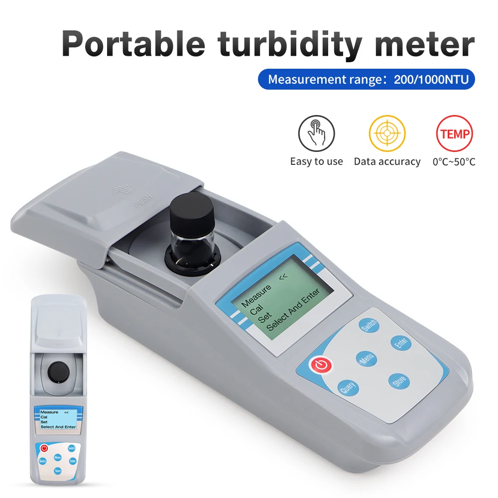 Digital Water Turbidity Meter 0-200NTU/1000NTU Portable Handheld Turbidimeter