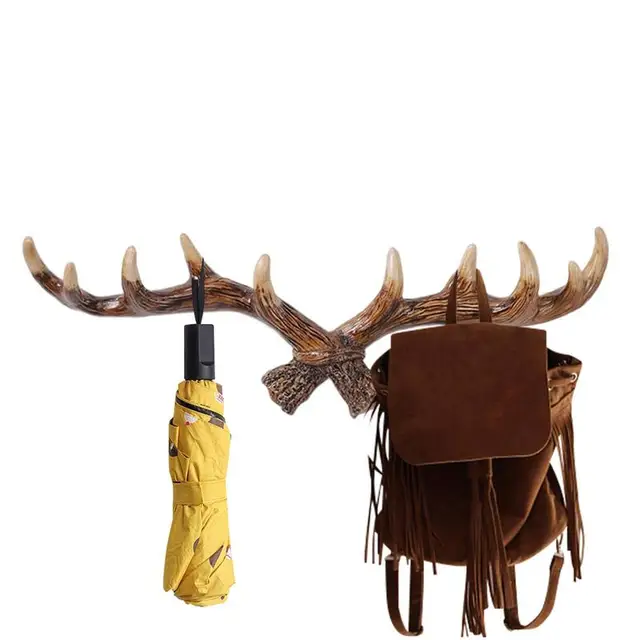 Key Agancs Falra Szerelt Horgos Kreatív Szarvas Fej Függő Fogas A Kabát Kulcstartó Törülköző Állvány Készletek - Image 2