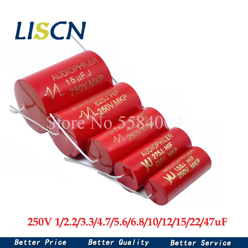 2pcs 1uF47uF 250V Car Audio Speaker Frequency Divider Crossover