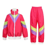 Vêtements de sport de gymnastique pour garçons, Costume Hip Hop des années 90 pour enfants, veste Streetwear Vintage des années 80, Costume Disco, haut et pantalon, cadeau de fête 2