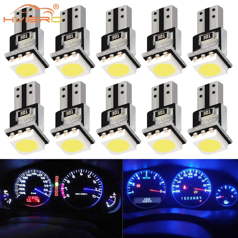 

T5 5050 1SMD клиновидный приборной панели светодиодный белый Canbus Автомобильный Автоматический датчик светильник внутренняя лампа приборная ла...