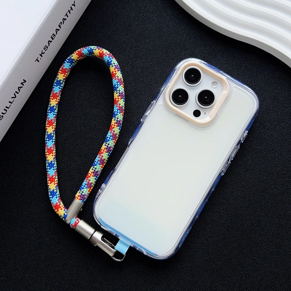 Universelles geflochtenes kurzes Handy-Lanyard zum Aufhängen, Kettenring, Kordel mit Patch-Handgelenkschlaufe, abnehmbares Handy in Korea – Detail 8