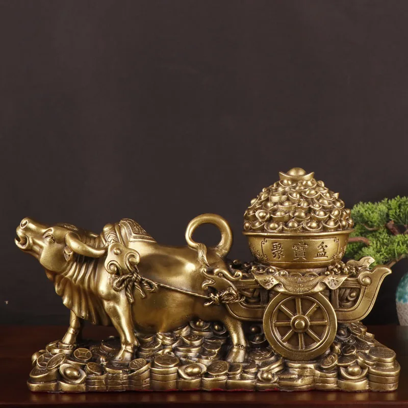 

Copper Pull Bowl Home Furnishings Factory Wholesale Gold Bull Send Treasure