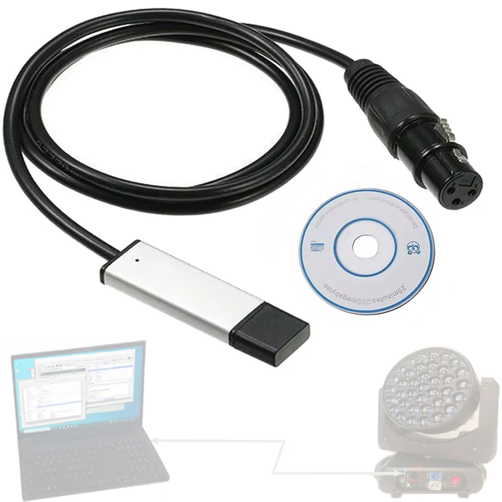 Cavo Adattatore USB A DMX512 Con Chip FT232RNL – Per Controllo Luci Freestyler, QLC+, Soundswitch, Lightkey, Compatibile Windows/Mac/Linux - 4