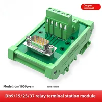 Carte adaptatrice de relais de port série avec bornier 9 broches DB9 DB15 DB25 DB37, type rail de guidage automatisé pour l'électronique 2