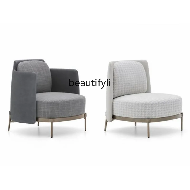 

Modern Minimalist Fabric Single Armchair Balcony Leisure Chair Stylish and Comfortable Lazy Bone Chair furniture