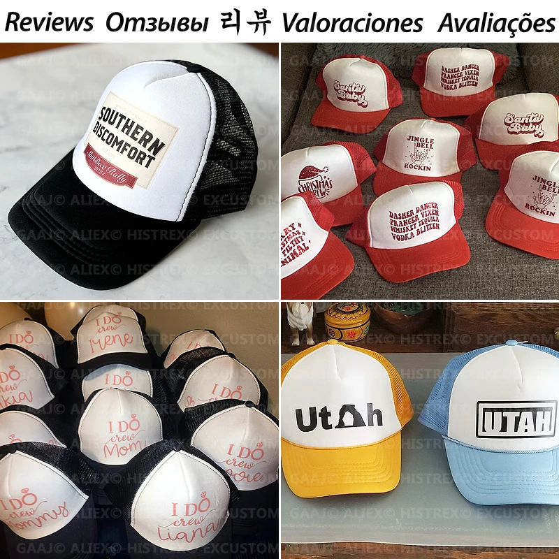 Customized Logo Mesh Hats Men Women Youth Kids Foam Trucker Hats Sports Team Baseball Print Sun Hat Snapback Adult Children Caps 4
