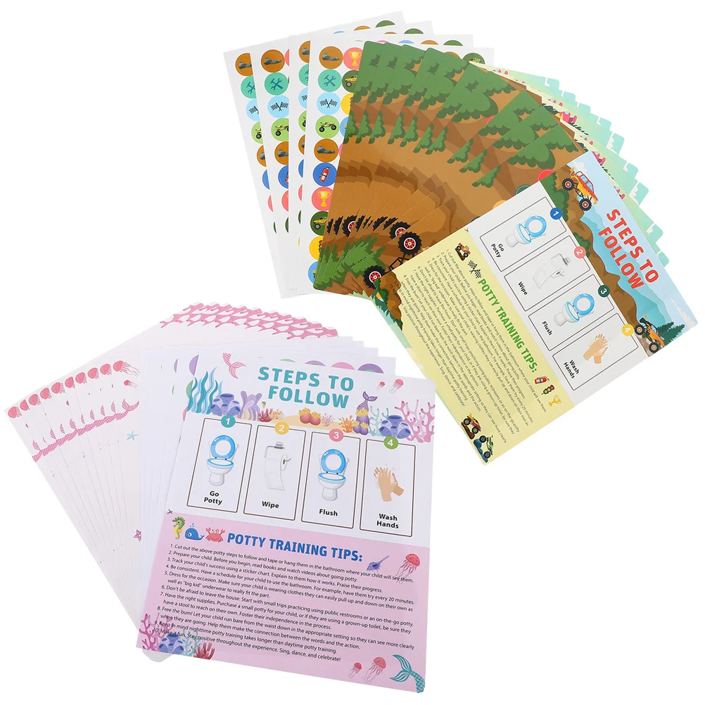 

Potty Training Chart Children Girl Reward Stickers Toddlers Car Boy Bedpan Girls