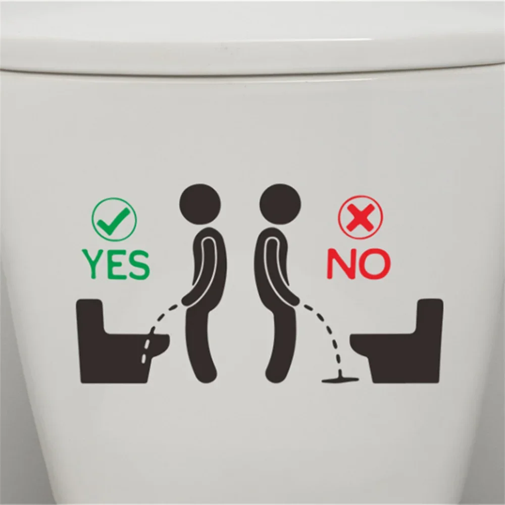 Bathroom Toilet Stickers Toilet Decoration Removable 3d Stickers Cartoon Self Adhesive Wall