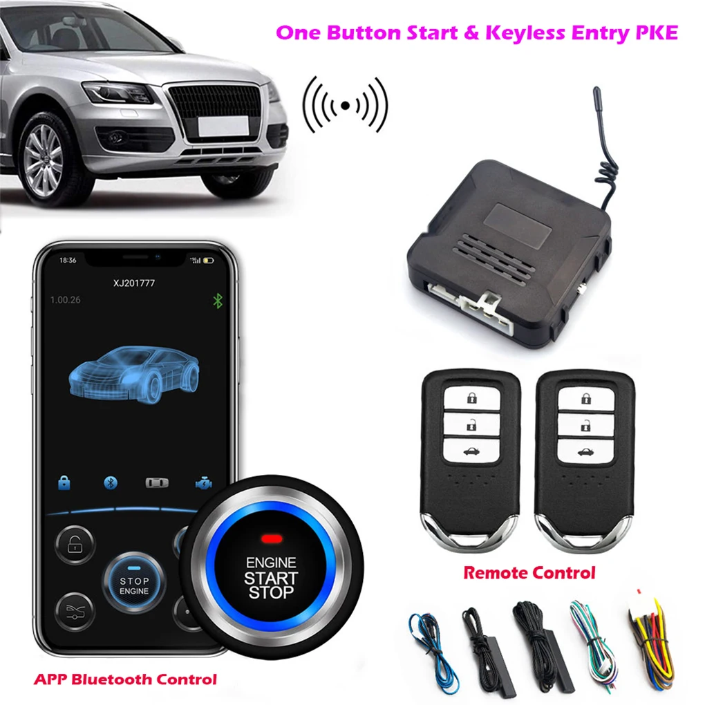 

Car Bluetooth-compatible Keyless Entry Alarm Systems Start Stop Controller Automatic Lock Automobile Modified Type C