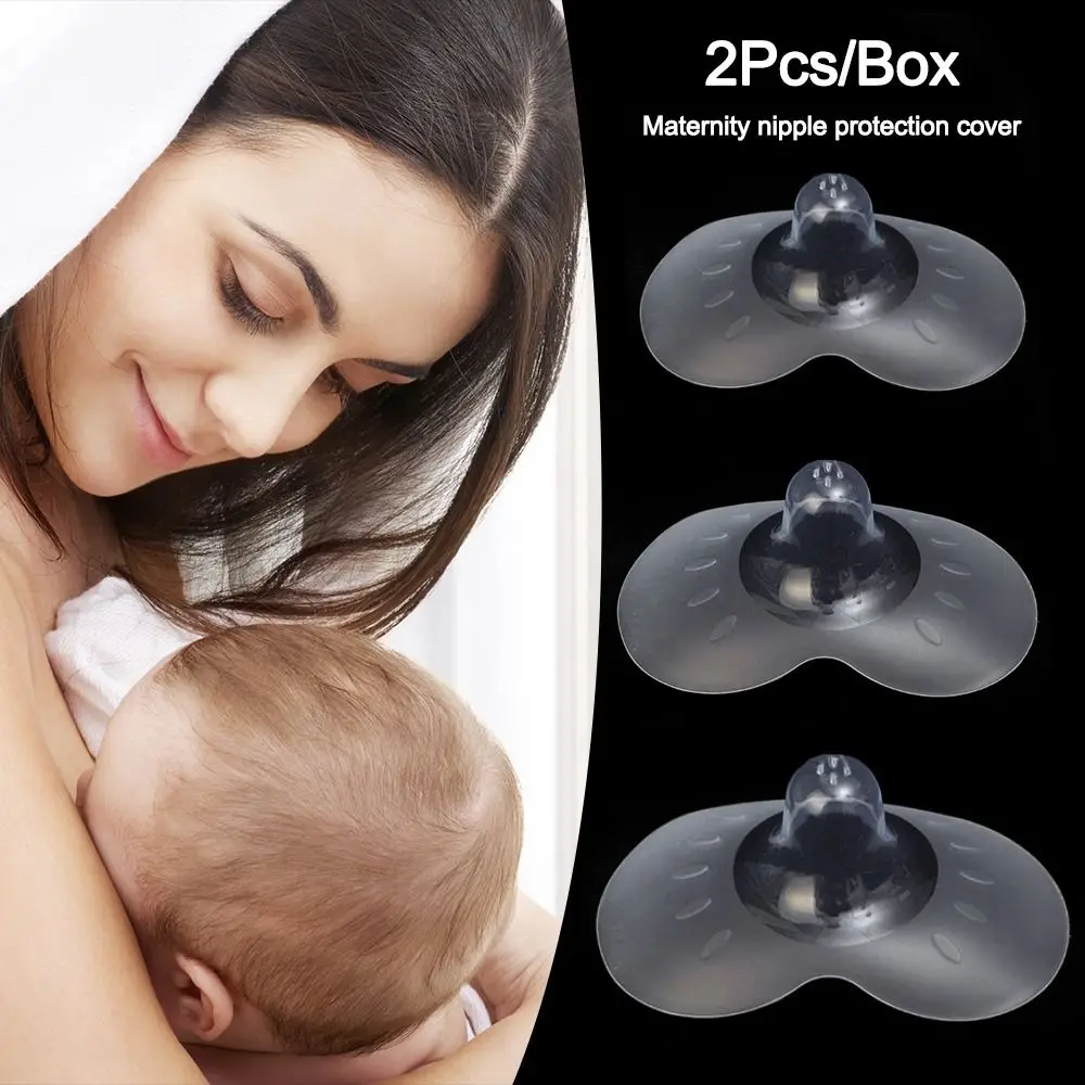 2Pcs/Box Silicone Nipple Protector Ultra-thin Butterfly Shape Anti-bite Teat Protection Shields Nursing Supplies