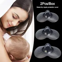2Pcs/Box Silicone Nipple Protector Ultra-thin Butterfly Shape Anti-bite Teat Protection Shields Nursing Supplies 1
