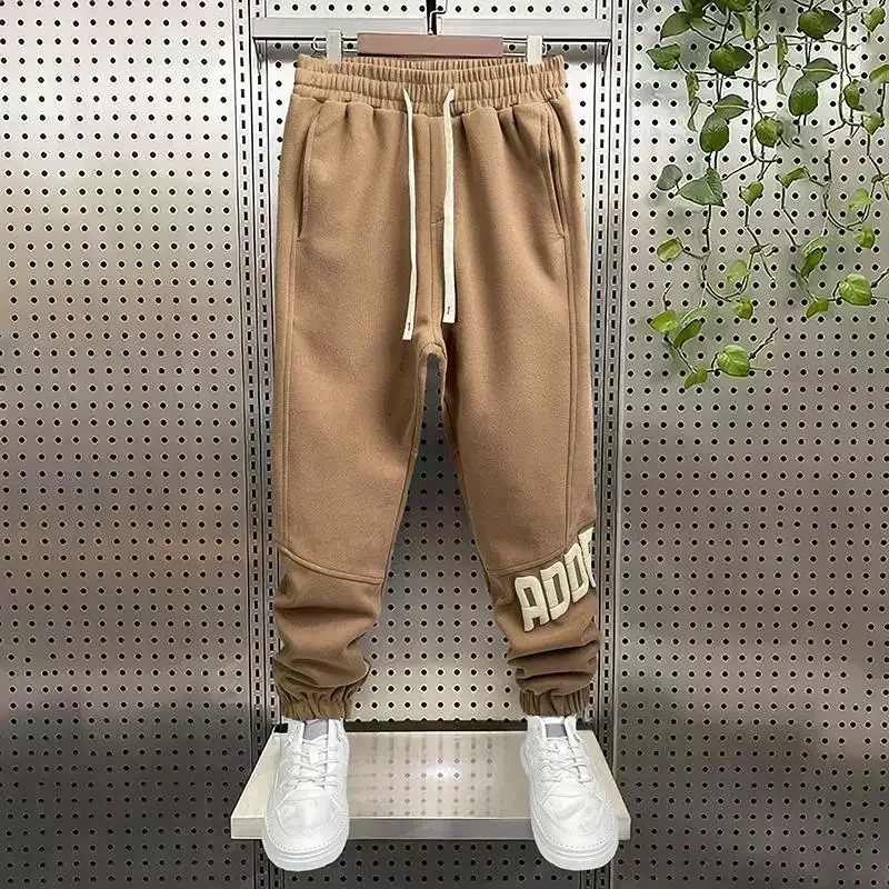 thumbnail image 1 of Pantalones de chándal para hombre, pantalones cargo para hombre, otoño, marrón, con estilo, moda de diseñador más barata, estilo coreano informal, sueltos, Y2k, 1 of 4