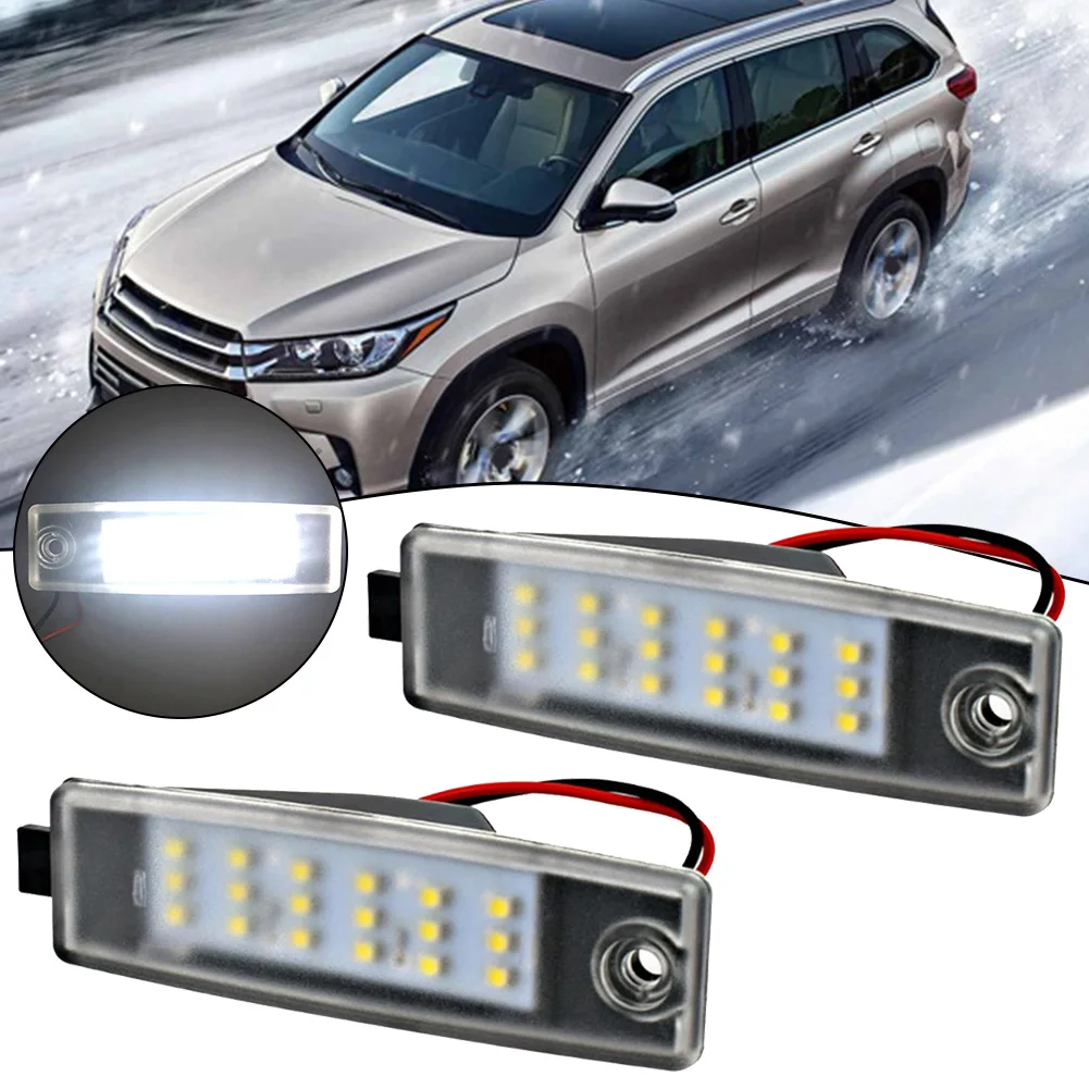 

2Pcs White LED License Plate Light For Lexus RX300 1998-03 12-30V DC 5W Number Plate Lamp Assembly