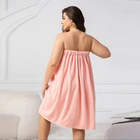 Lot de 2, 80*210cm/80*160cm, 350GSM, jupe de bain extra large + bonnet de douche princesse, jupe serviette portable réglable avec appropriée 5