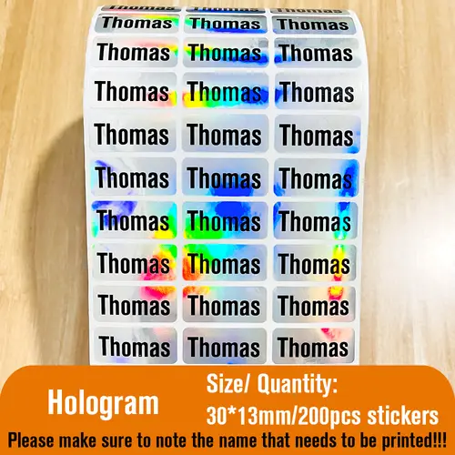 Kawaii Waterproof Name Tag Sticker Custom Adhesive Stationery Decals Personalize First Name Label for Children School Bottle - Image 11