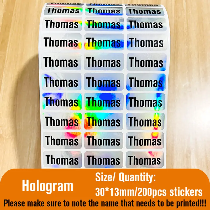 Kawaii Waterproof Name Tag Sticker Custom Adhesive Stationery Decals Personalize First Name Label for Children School Bottle - Image 11