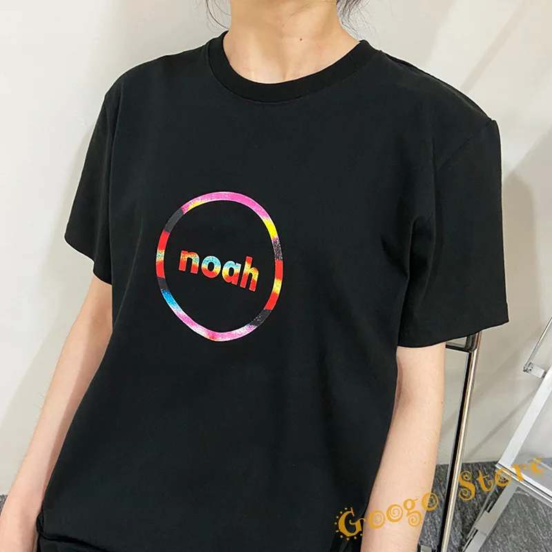 

New Noah T-shirt Streetwear Black White O-Neck Men Woman Round Simple Painted Alphabet Printing Logo Casual Fashion Oversize Tee