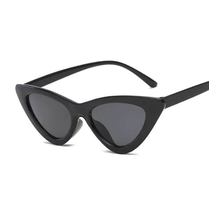 Cute Sexy Vintage Cat Eye Sunglasses Woman Small Black White Triangle Retro Ladies Sun Glasses Leopard Female Oculos De Sol 5