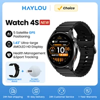 Montre connectée HAYLOU Watch 4S (HF012) GPS, écran AMOLED HD de 1,43 pouces, positionnement GPS par 5 satellites, plus de 120 modes d'entraînement, montre connectée sport et fitness 1