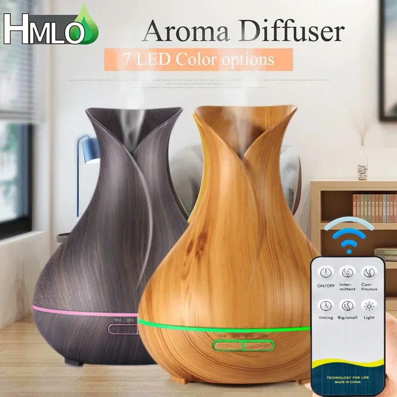 500ML Air Humidifier Essential Oil Diffuser Aroma Ultrasonic Mist Maker  Home Fragrance Aromatherapy Humificador for Home Office