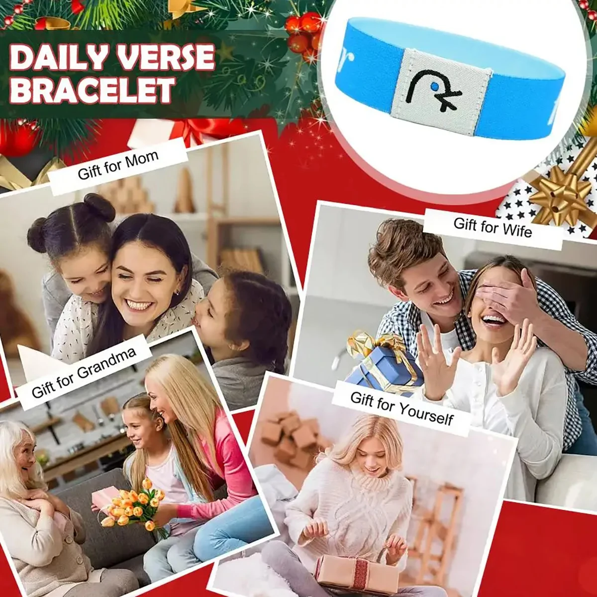 Pulseira Bíblica Com NFC - Versículo Diário | À Prova D'Água | Presente Cristão