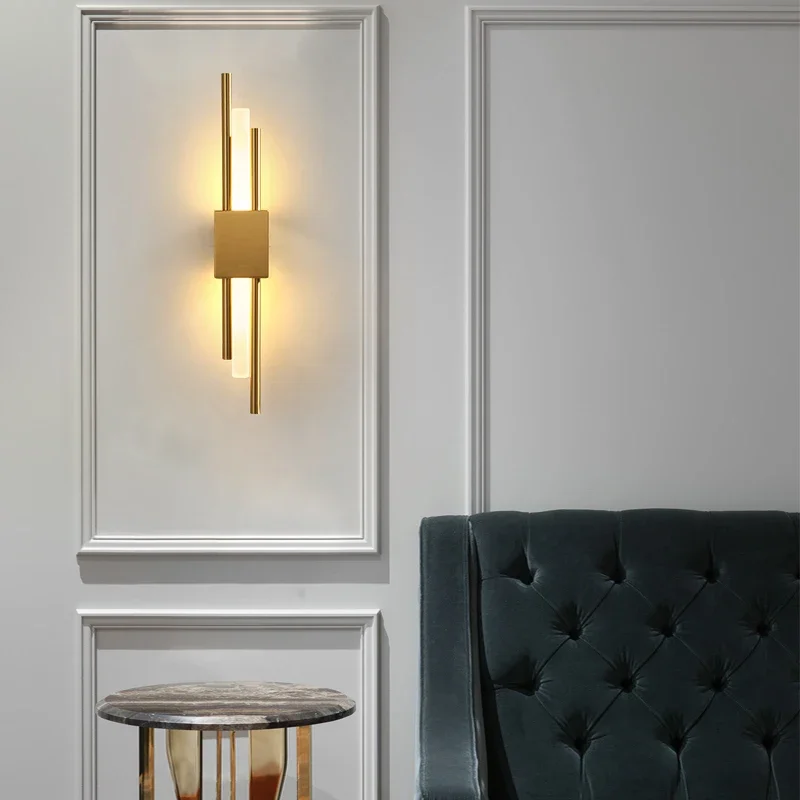 Modern Stylish Acrylic Pipe LED Wall Lamp for Living Room Bedroom Hallway Wall Sconce Room Decor Bedroom Bedrside Lamp