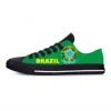 Brazil Flag Low Top Sneakers Mens Womens Teenager Casual Shoes Canvas Running Shoes 3D Printed Breathable Lightweight shoe 2