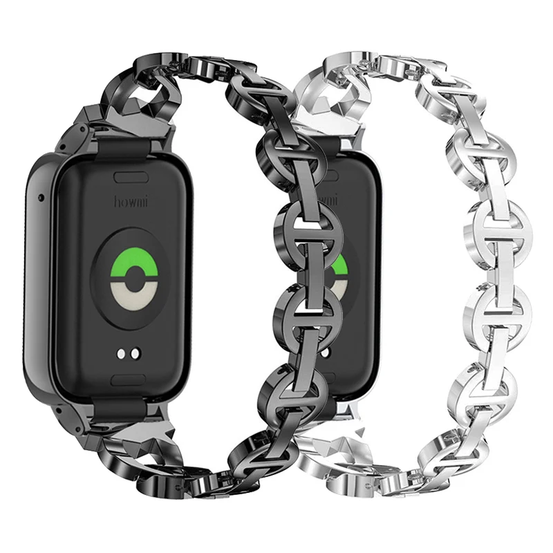 

Металлический браслет со стразами для Xiaomi Mi Band 8 Pro, защитный чехол из нержавеющей стали для ремешка mi band 8pro, защитный чехол для ремешка