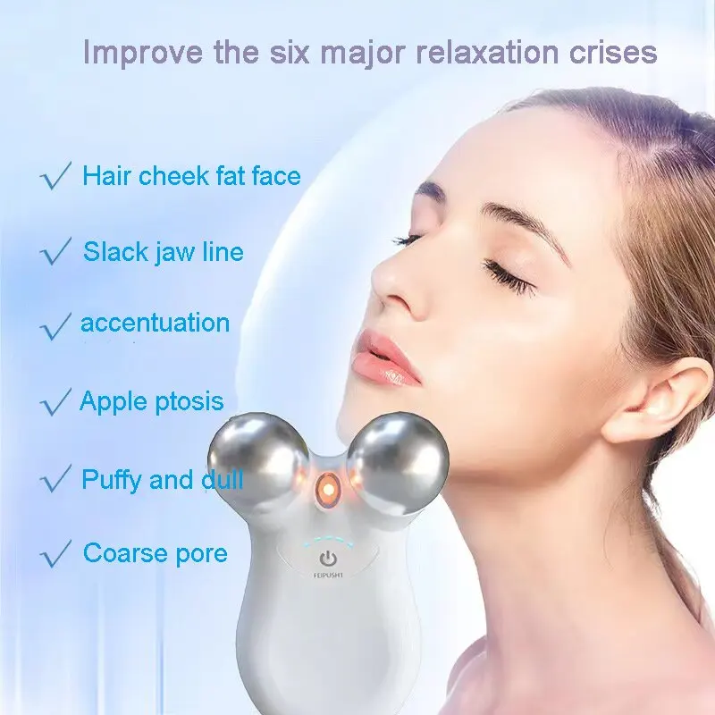 Microcurrent Face Roller Massager Face Lifting Machine 3D rullo per massaggio facciale antirughe stringere il ringiovanimento della pelle cura della pelle