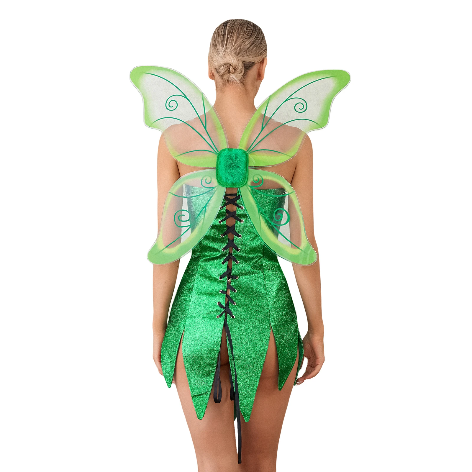green emerald velvet dress Women's Green Fairy Costume main image 1