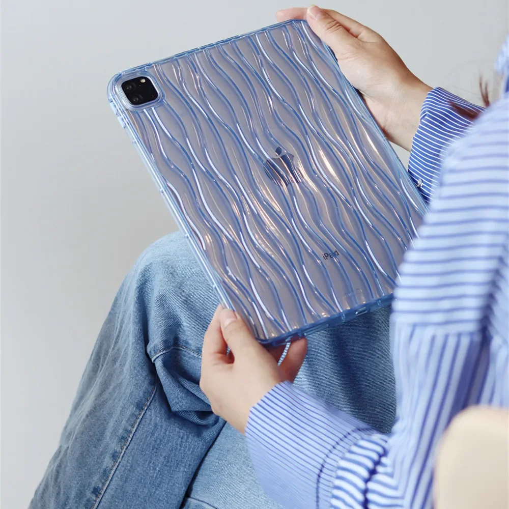 Sleek Water Ripple Slim Silicone Tablet Case