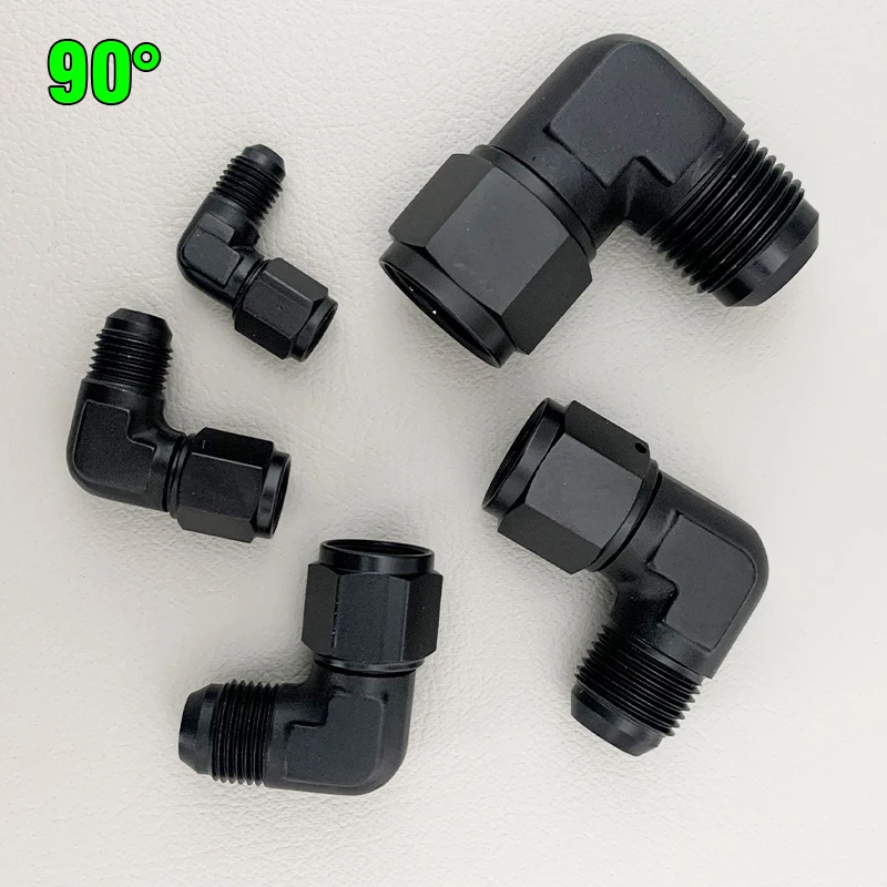 Oil Fuel Fittings Male To Female Thread 90/45 Degree Swivel Coupler AN Adapter Oil Cooler Joint Aluminum Transformation Fittings