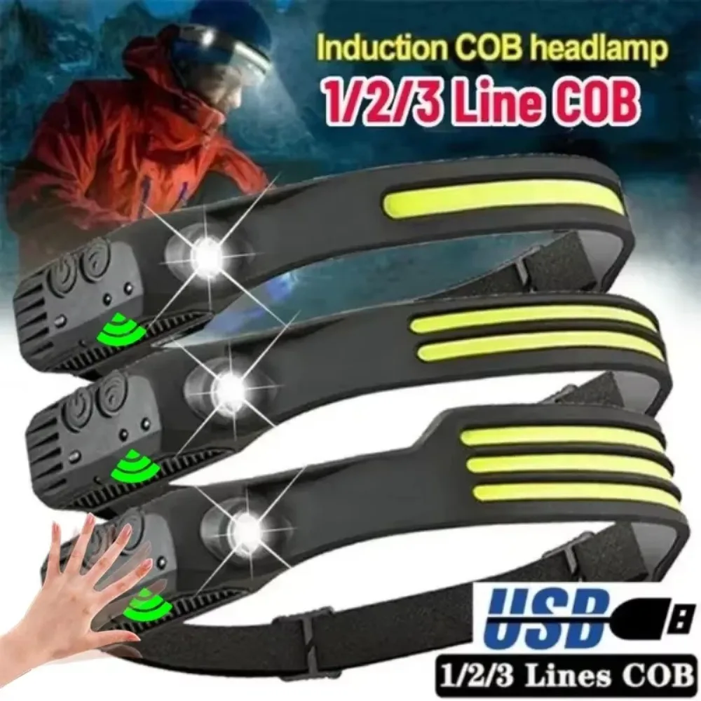 New Othemo 230 Head Light Head-mounted Rechargeable 230&deg; LED Headlamp Lighting Flashlight Night Fishing Headlight Camping