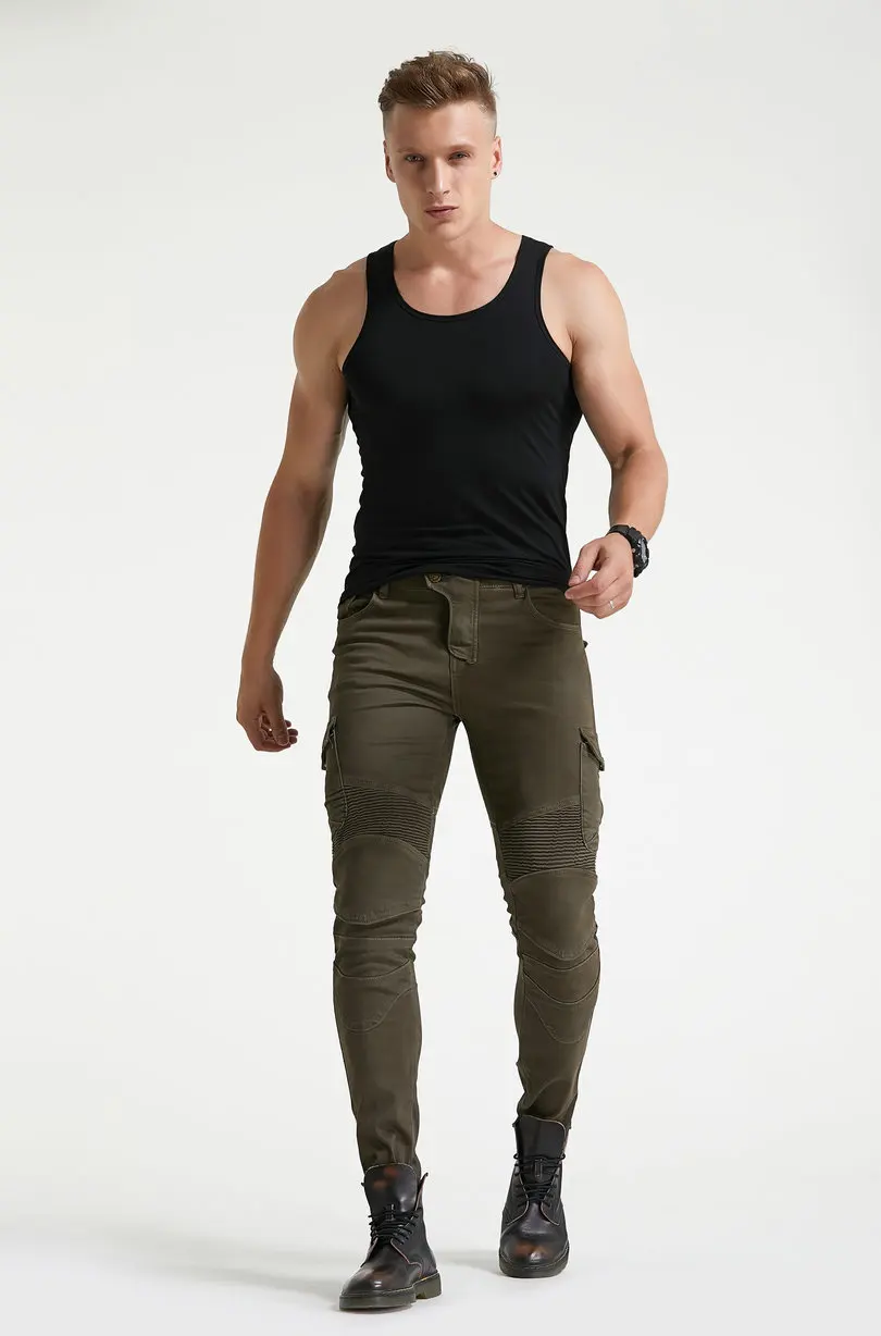 오토바이 바지 모토 프로텍션 모토크로스 청바지 모토 진 남성 오토바이 모토크로스 바지 사계절 통기성