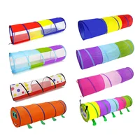 Foldable Children's Tent Crawling Tunnel Play House Indoor Toy Tube Baby Crawling Games Rainbow Tent Kids Little House Tipi Tent 1
