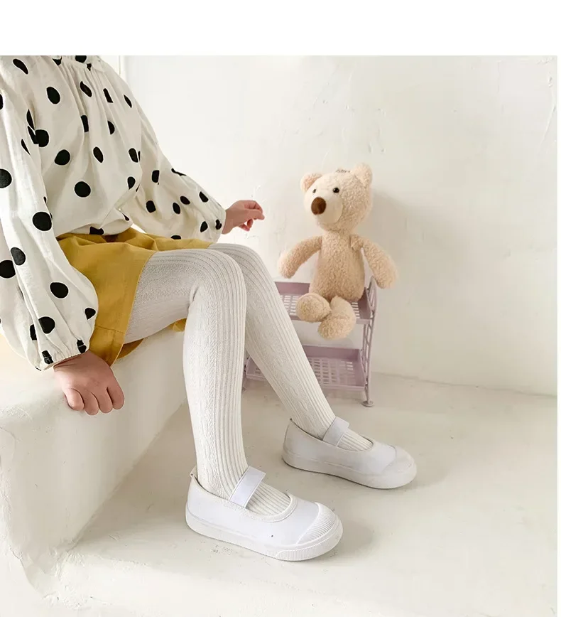 3Pieces Ribbed Tights for Girls Ballet Pantyhose Girls Baby Newborn White Tights 0-9Y Kids Clothes Children's Accessories