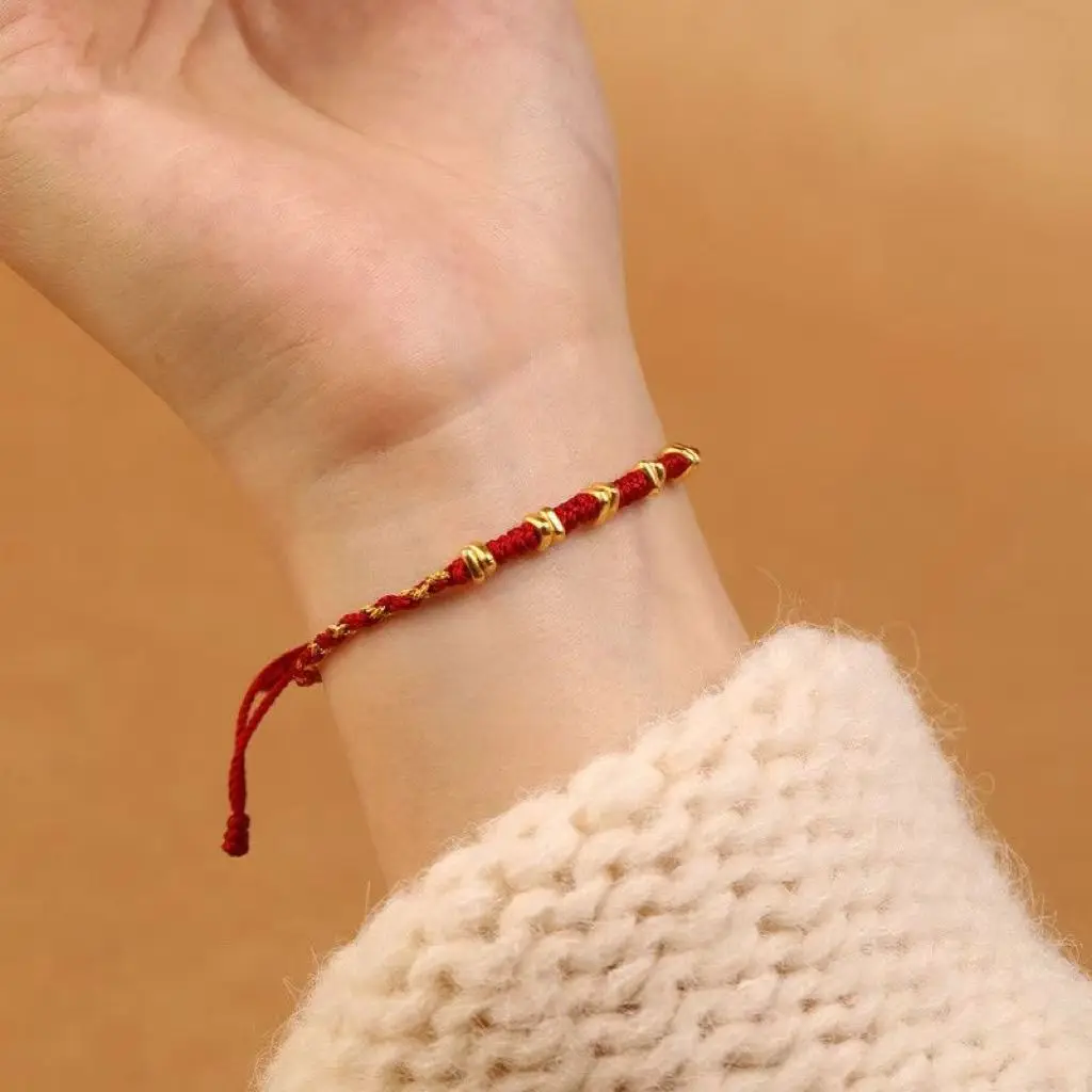Lot De 50 Bracelets Coréens En Polyester Ciré Réglables – Pour L’amitié, La Protection – Orange – Fait Main Pour Femmes Et Filles