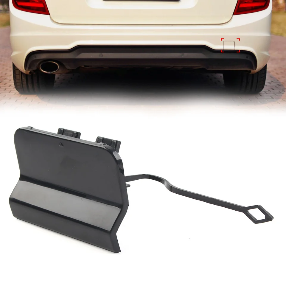 ACROPIX Rear Bumper Tow Hook Cover For Mercedes Benz C-Class W204 C280 C300 C320 C350 C63 2011-2014 Rear Bumper Tow Hook Eye Cap No.A2048856223 Black Car Parts, Bumper Covers - Canada