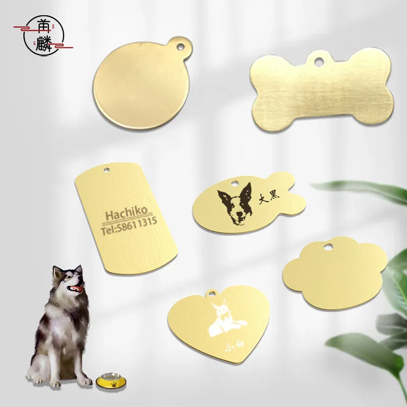 

Personalized Pet Dog Tags Shiny Steel Free Engraving Kitten Puppy Anti-lost Collars Tag for Dog Cat Nameplate Pet Accessoires