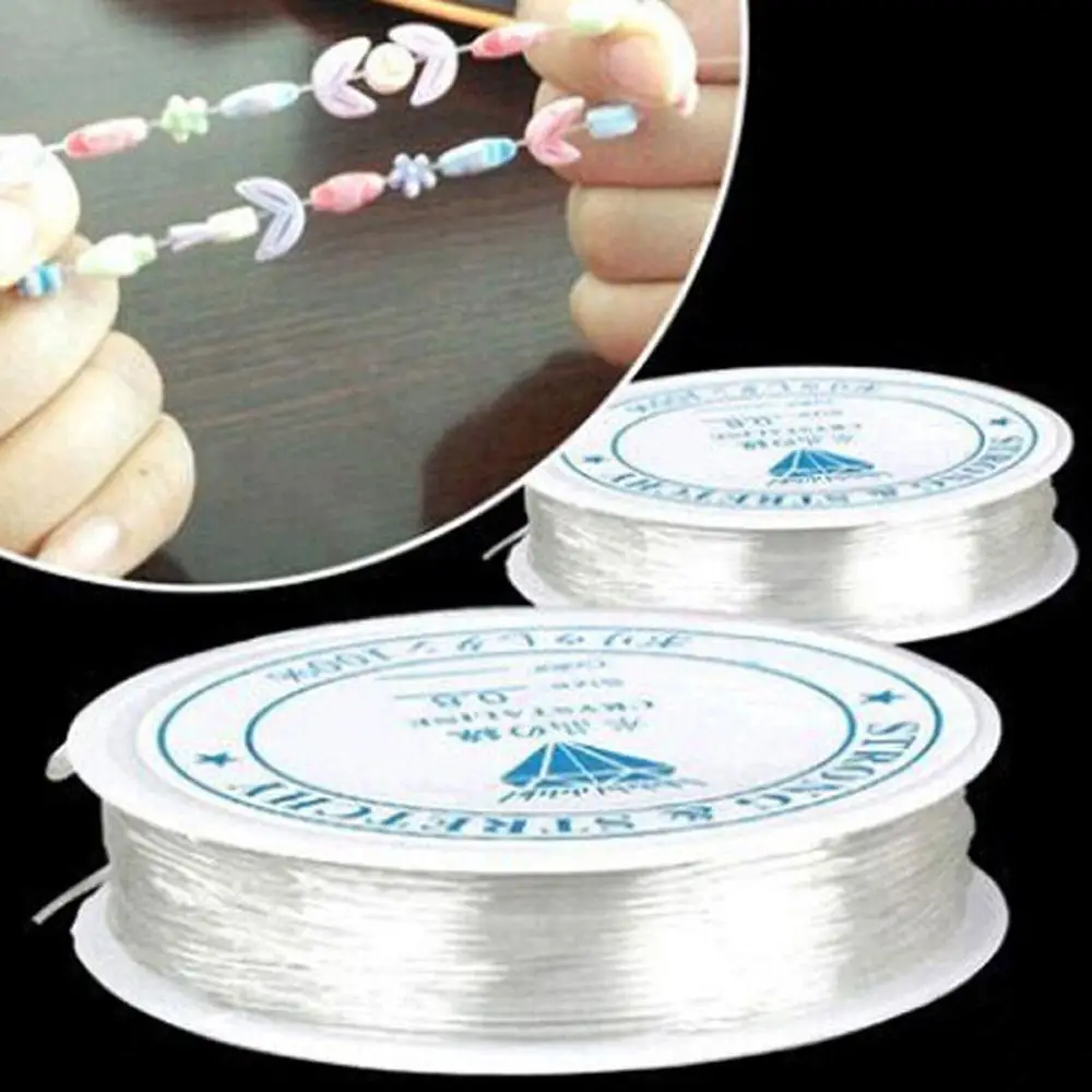 1 rolovat 0.4-1.0mm průhledná připoutat se korálkování elastická broušené sklo struna  drát broušené sklo linky pro náramek DIY šperků příslušenství