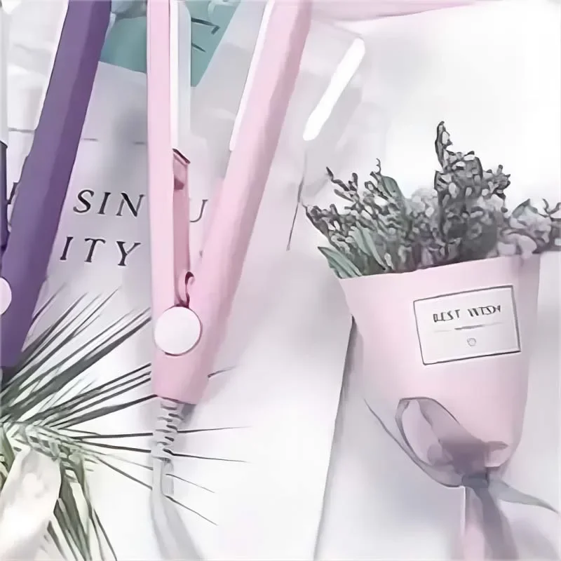 Hair Straightener Mini Hair Straightener Clipboard Small Power Plug Curling Hair Straight Girls Air Bangs Portable Straightener