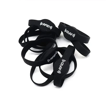 Black Copy EM4305 T5577 Wristband ID 125KHz Rewritable Keyfobs RFID Smart Bracelet Tag Key Wrist Strap Blank Data Card 1Pcs 1