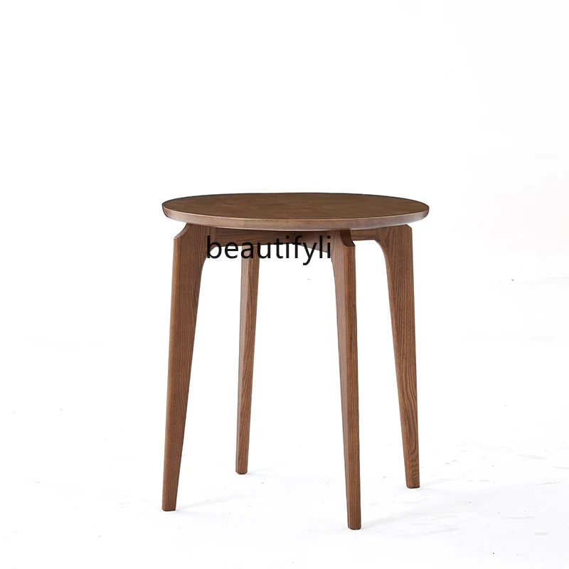

Nordic Solid Wood Side Table Living Room Sofa Small Apartment Coffee Table Bedside Corner Table Balcony Side Table