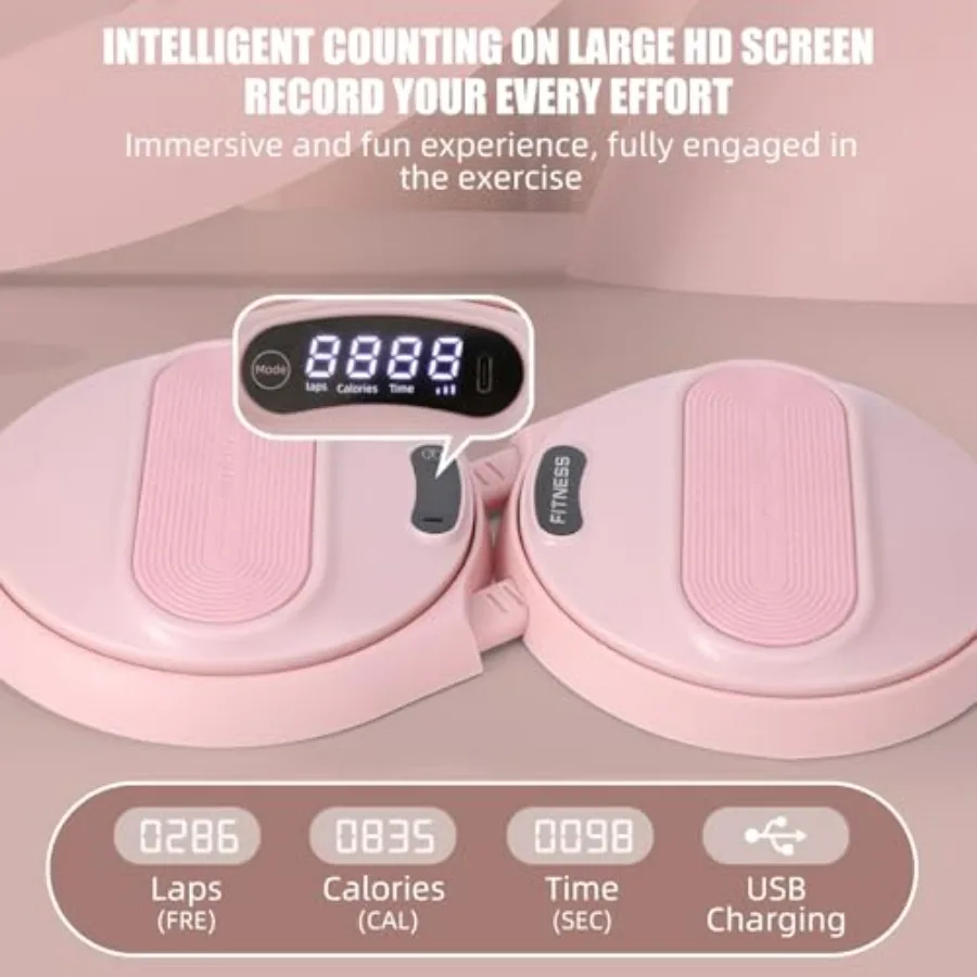 Waist Twisting Machine with Counter, Adjustable Waist Twister Board for Women Belly Fat, Twist Board for Exercise, Ab Twister Bo