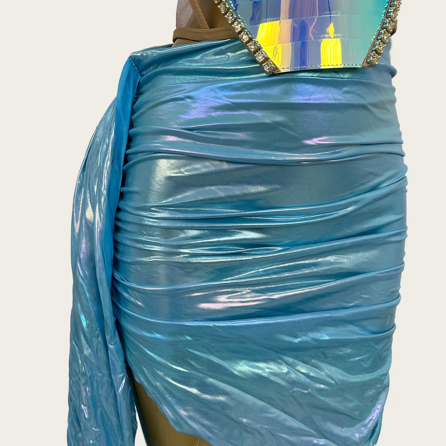 Sexy High-end Shiny Rhinestone Sequins Mirrors Style Short Dress Set Women  Strapless Bodycon Cocktail Party Dance Wear Douniu - AliExpress